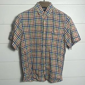 Neiman Marcus 100% Linen Mens Medium multicolor